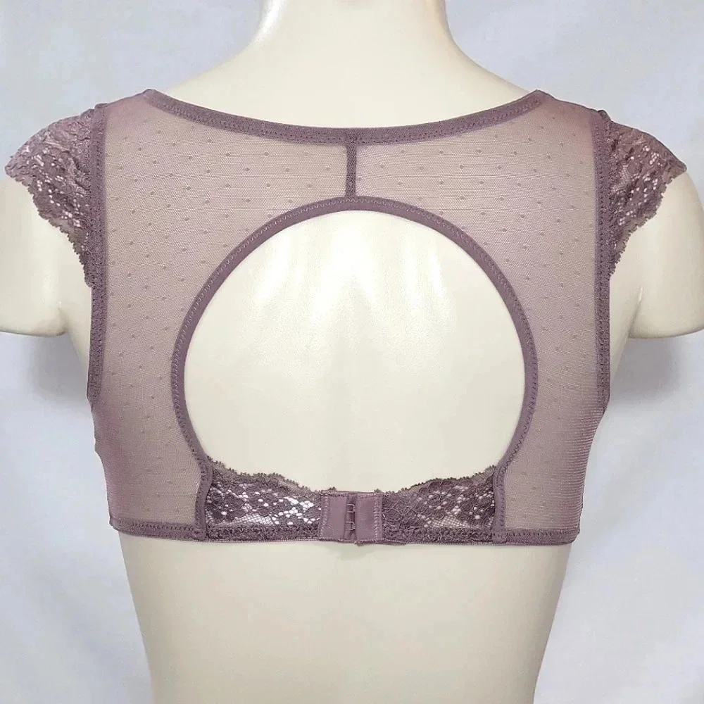 XS X-XSMALL Gilligan & O'Malley Cap‎ Sleeve High Neck Lace Bralette NWT